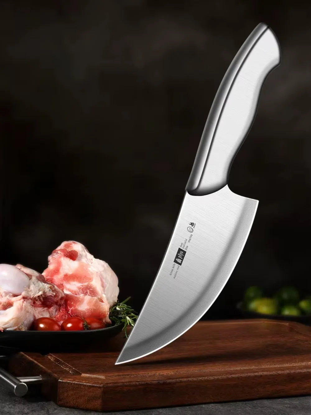 2 Piece Set Forged Boning Knife-All Steel Butcher & Fruit Knife with Sheath, Professional Meat Cleaver for Cut Meat &Kitchen Use