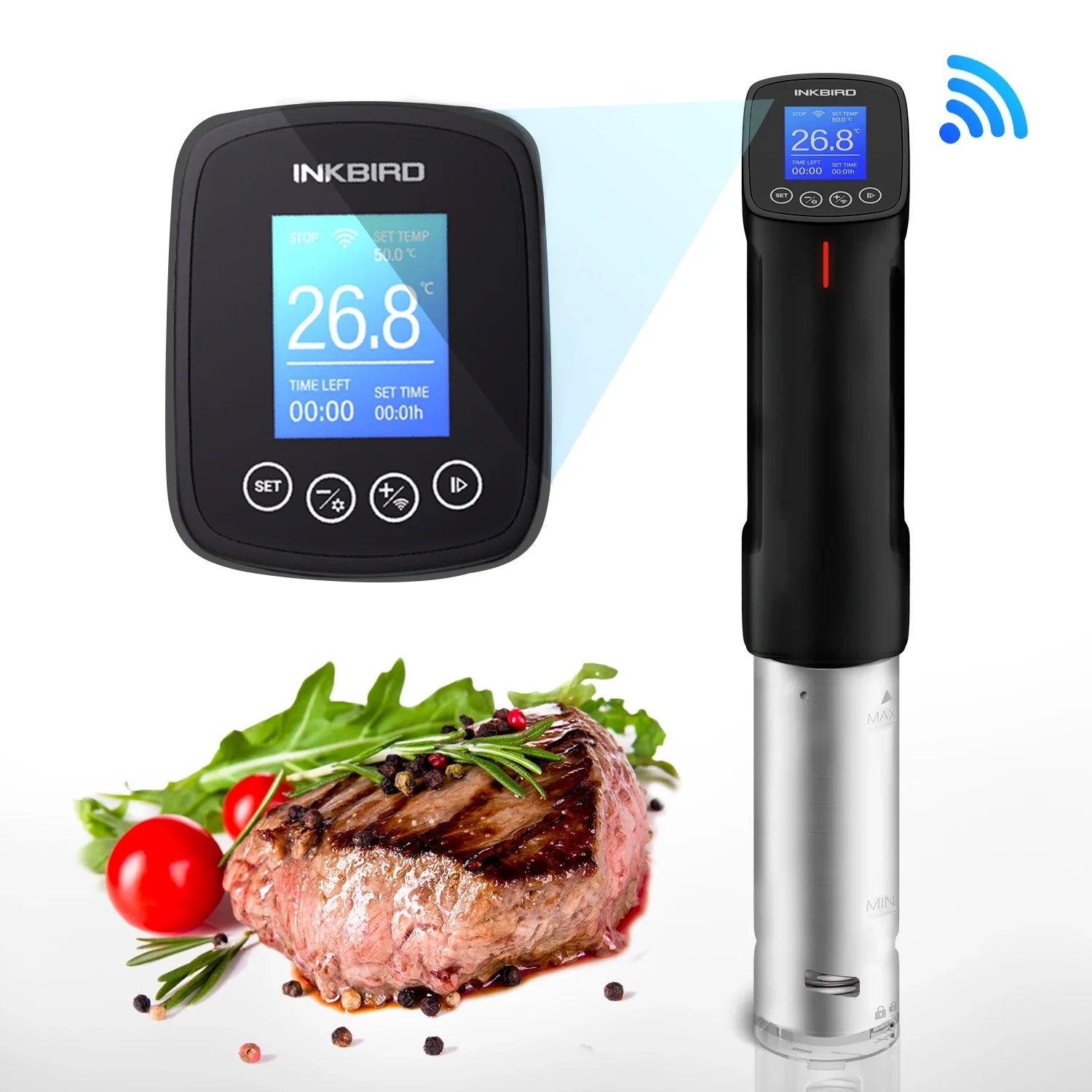 INKBIRD 4 Types 1000W WiFi Sous Vide Machine EU Plug Sous Vide Cooker APP Remote Control Recipes Alarms Timer For Cooking