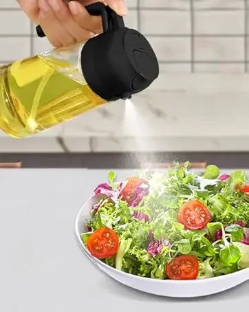 2IN1 Replacement for Oil Take Dispenser Mister Plastics Bottle with 2pcs Brush Spray Pour Cooking Spritzer BBQ Oil Spray Bottle