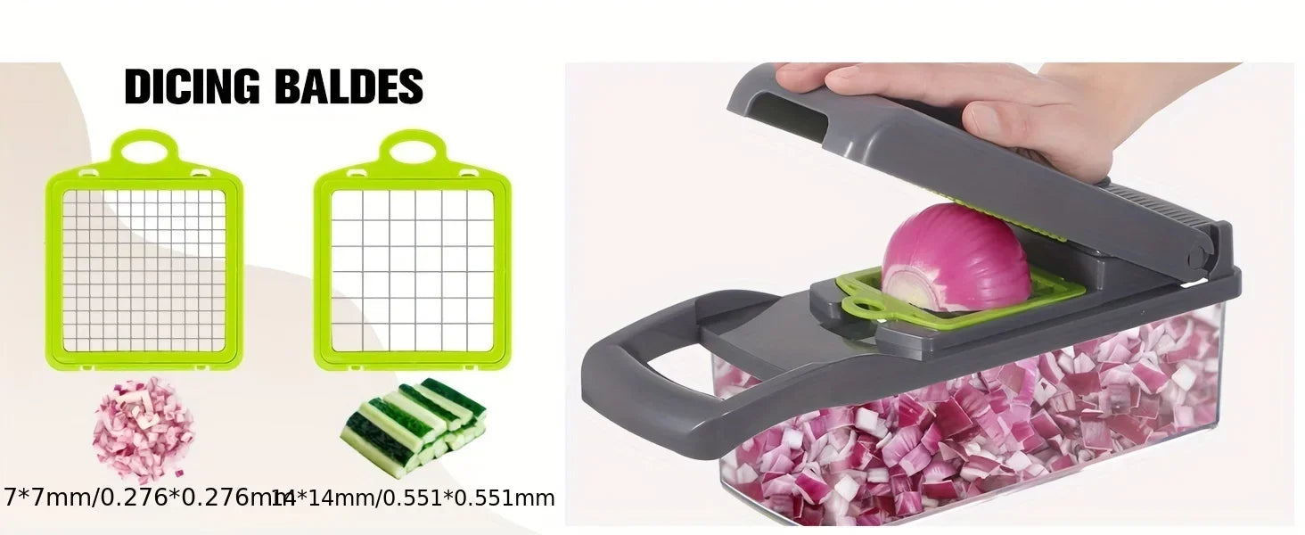 15pcs/set, Upgraded Vegetable Chopper, Multifunctional Fruit Slicer, Household Potato Shredder, Kitchen Stuff, Kitchen Gadgets
