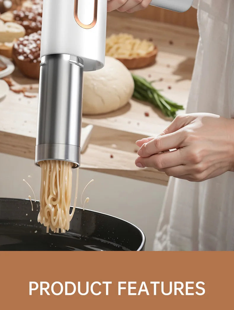Electric Cordless Noodle Maker Portable Noodle Press Home Appliances Outdoor Kitchen Home Breakfast Smart Noodle Maker Household