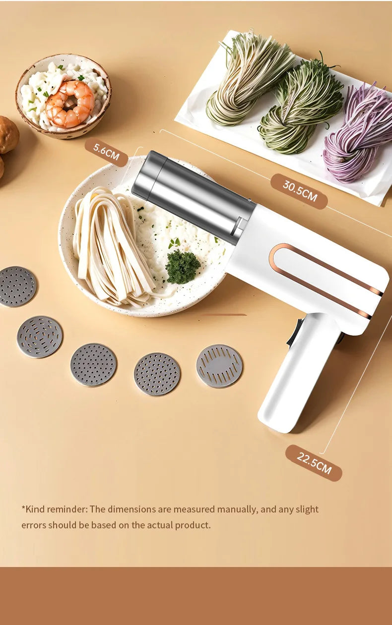 Electric Cordless Noodle Maker Portable Noodle Press Home Appliances Outdoor Kitchen Home Breakfast Smart Noodle Maker Household