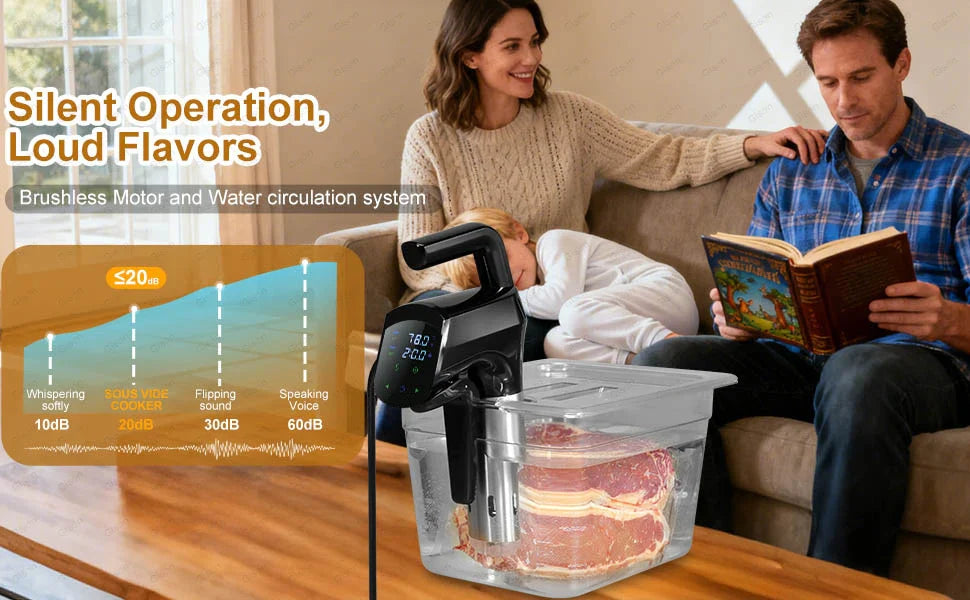 Gison 1800W NEW Sous Vide Cooker LCD Touch Immersion Circulator Accurate Cooking IPX7 with Fast heated Waterproof Vacuum Cooker