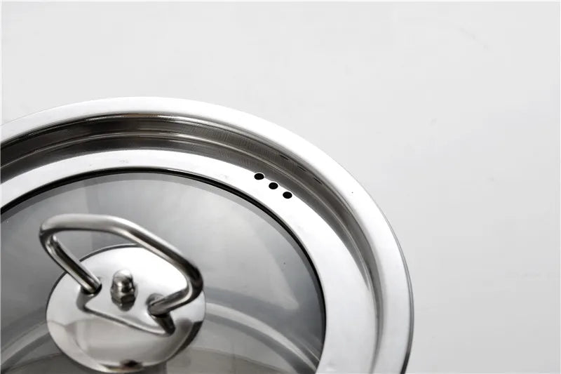 New Item Stainless Steel Cookware Set Large Noodle Cooking Pot Set Pasta Pots