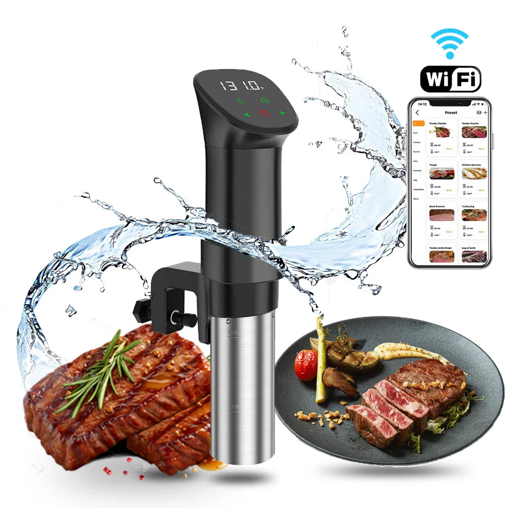 Gison 1800W Waterproof Vacuum Sous Vide Cooker Immersion Kitchen Cooking Tool With LED Digital Display Smart Slow Cooker Heater
