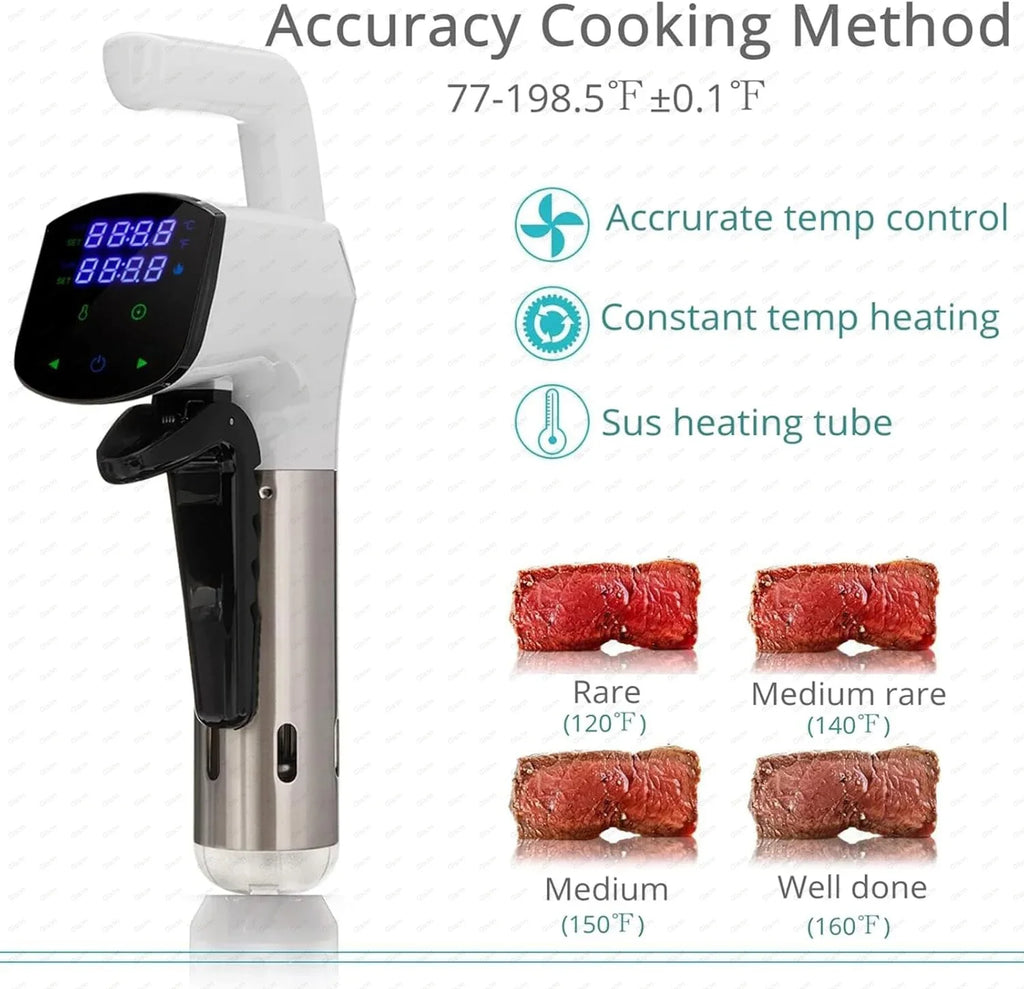 Gison 1800W NEW Sous Vide Cooker LCD Touch Immersion Circulator Accurate Cooking IPX7 with Fast heated Waterproof Vacuum Cooker