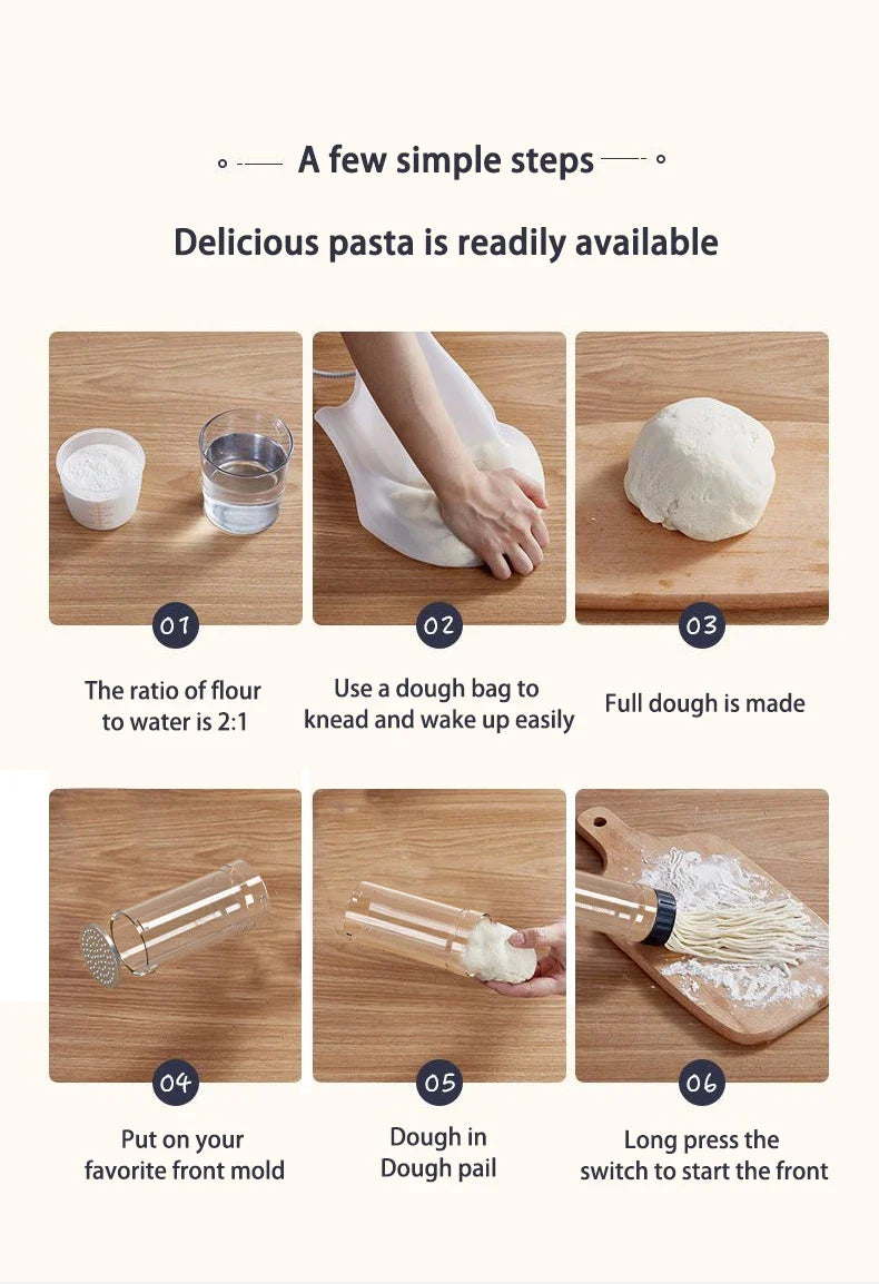 New Multi-functional Kitchen Automatic Hand-held Noodle Machine Fast Noodle Press Small Household Electric Noodle Machine