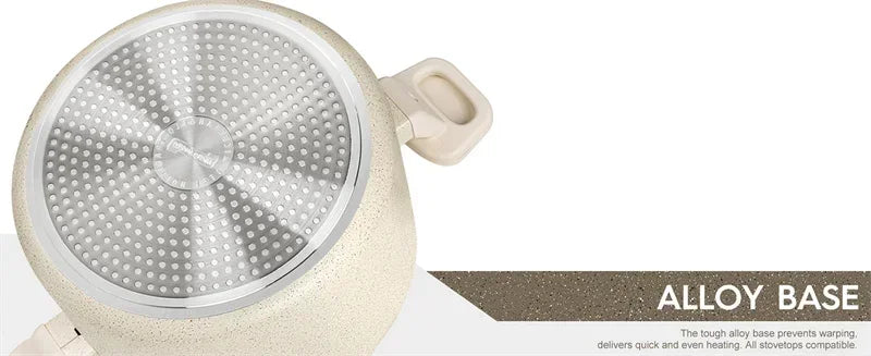 MICHELANGELO Cooking Noodles Pot Double Handle Soup Pot with Strainer Lid Home Induction Cooker Universal Milk Pot Kitchenware