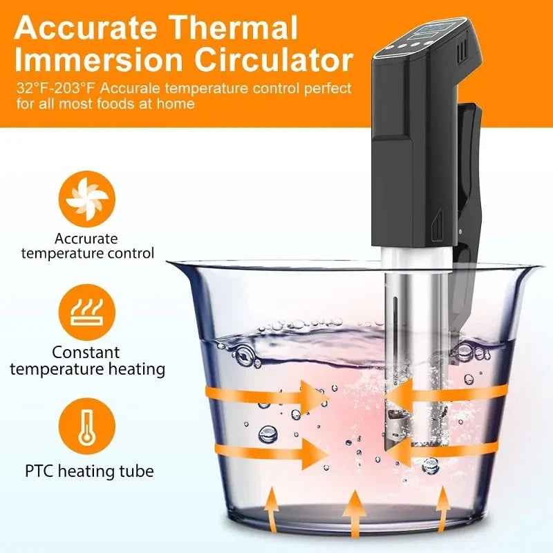 1000W Sous Vide LCD Digital Timer Precise Temperature Kitchen Gadgets Slow Cooker Machine Sturdy Immersion Heater Circulator