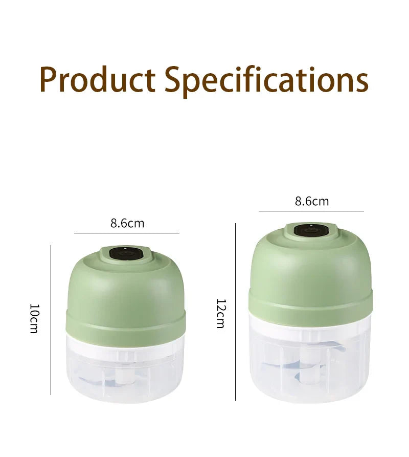 USB Kitchen Gadgets Electric Food Chopper Garlic Crusher Meat Grinder Mini Garlic Press Vegetable Chopper Masher Machine