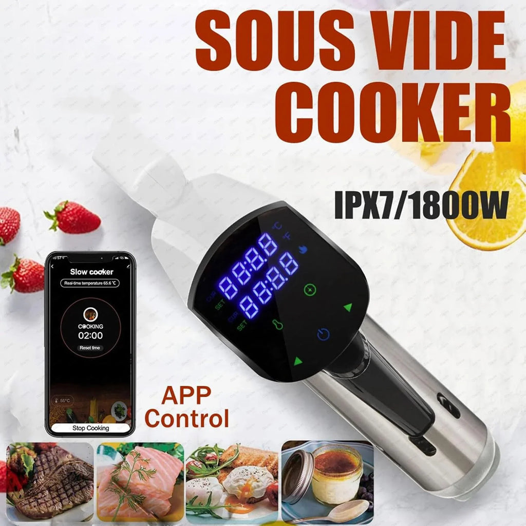 Gison 1800W NEW Sous Vide Cooker LCD Touch Immersion Circulator Accurate Cooking IPX7 with Fast heated Waterproof Vacuum Cooker