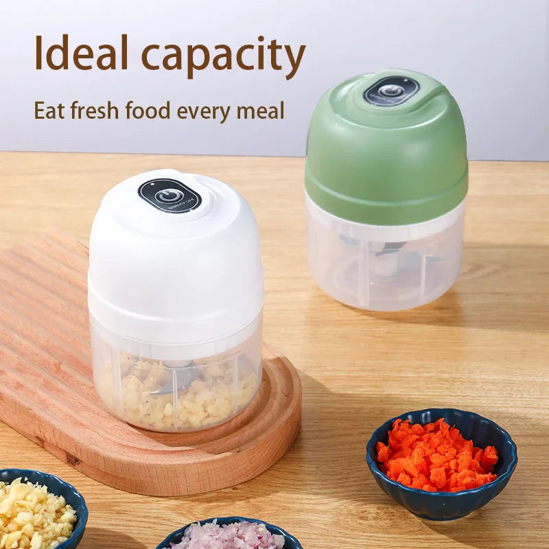 USB Kitchen Gadgets Electric Food Chopper Garlic Crusher Meat Grinder Mini Garlic Press Vegetable Chopper Masher Machine