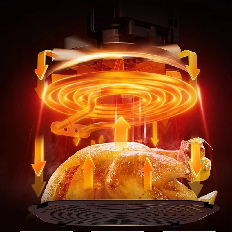 Air fryer home multi-function automatic visible large capacity high power steam tender fryer