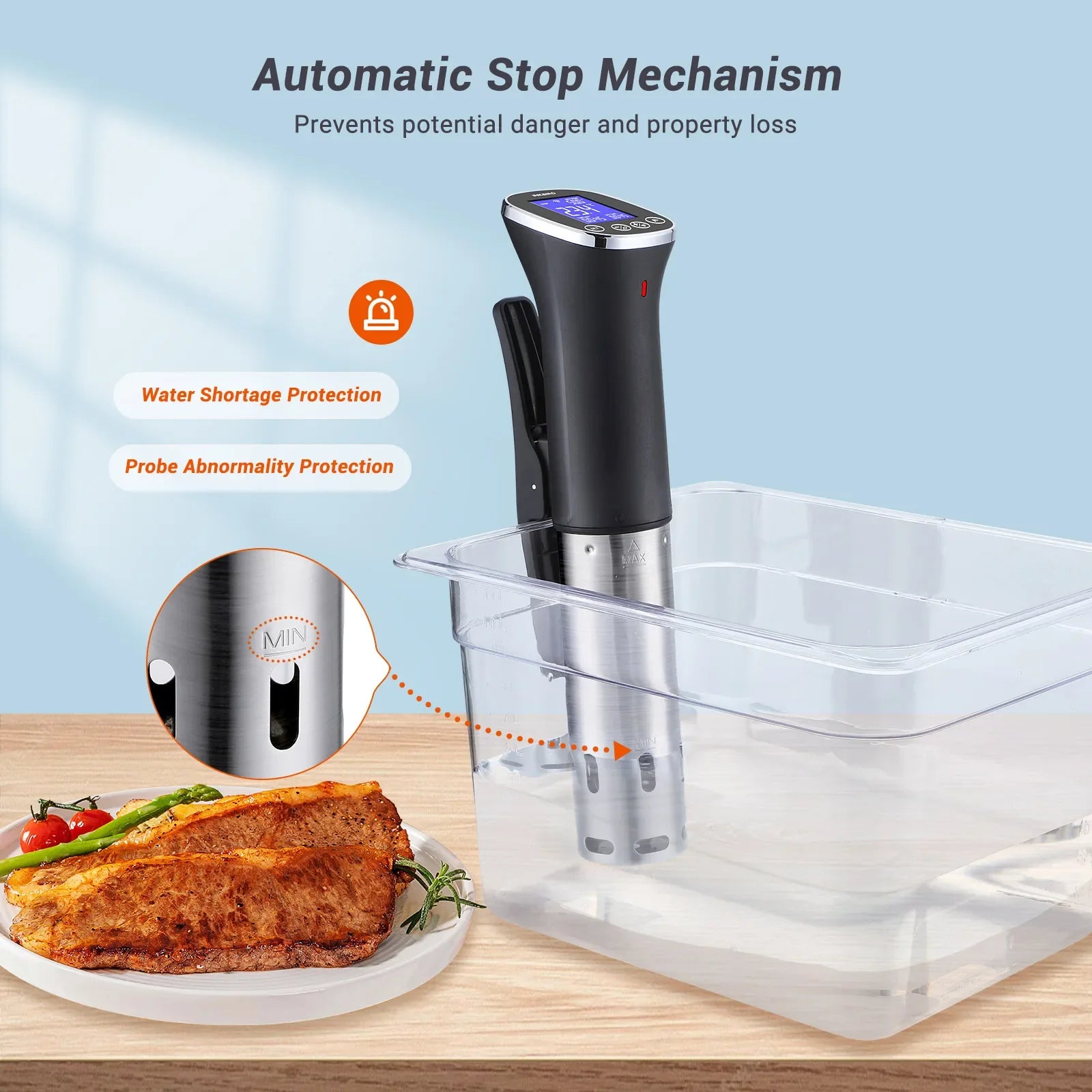 INKBIRD 4 Types 1000W WiFi Sous Vide Machine EU Plug Sous Vide Cooker APP Remote Control Recipes Alarms Timer For Cooking