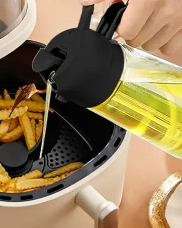 2IN1 Replacement for Oil Take Dispenser Mister Plastics Bottle with 2pcs Brush Spray Pour Cooking Spritzer BBQ Oil Spray Bottle