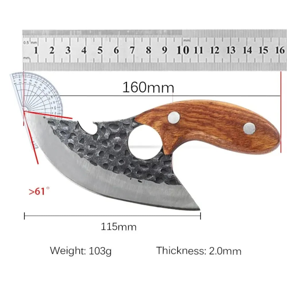 1 Set Multifunctional Knife Meat Cleaver Bone Cleaver Forging Knife Stainless Steel Kitchen Knife Cooking Tools BBQ