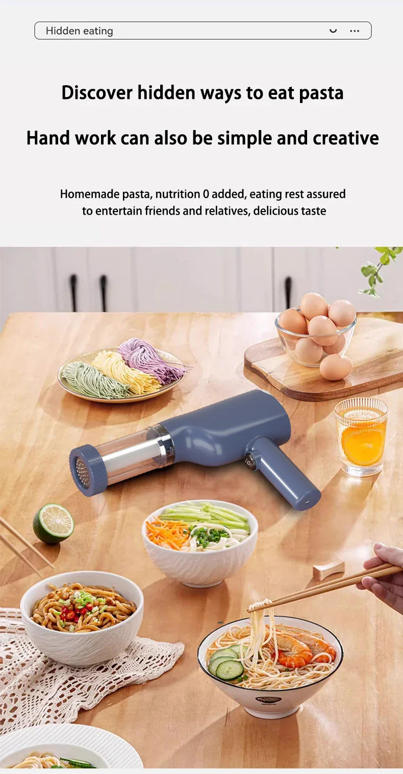 New Multi-functional Kitchen Automatic Hand-held Noodle Machine Fast Noodle Press Small Household Electric Noodle Machine