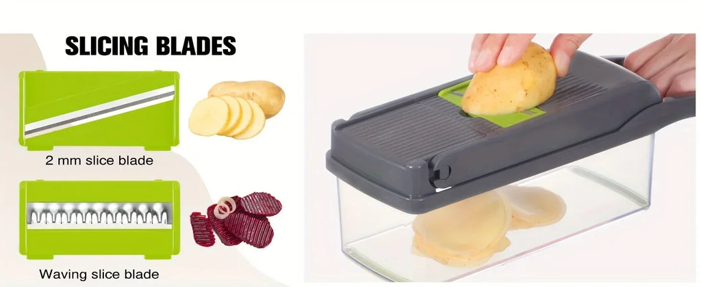 15pcs/set, Upgraded Vegetable Chopper, Multifunctional Fruit Slicer, Household Potato Shredder, Kitchen Stuff, Kitchen Gadgets