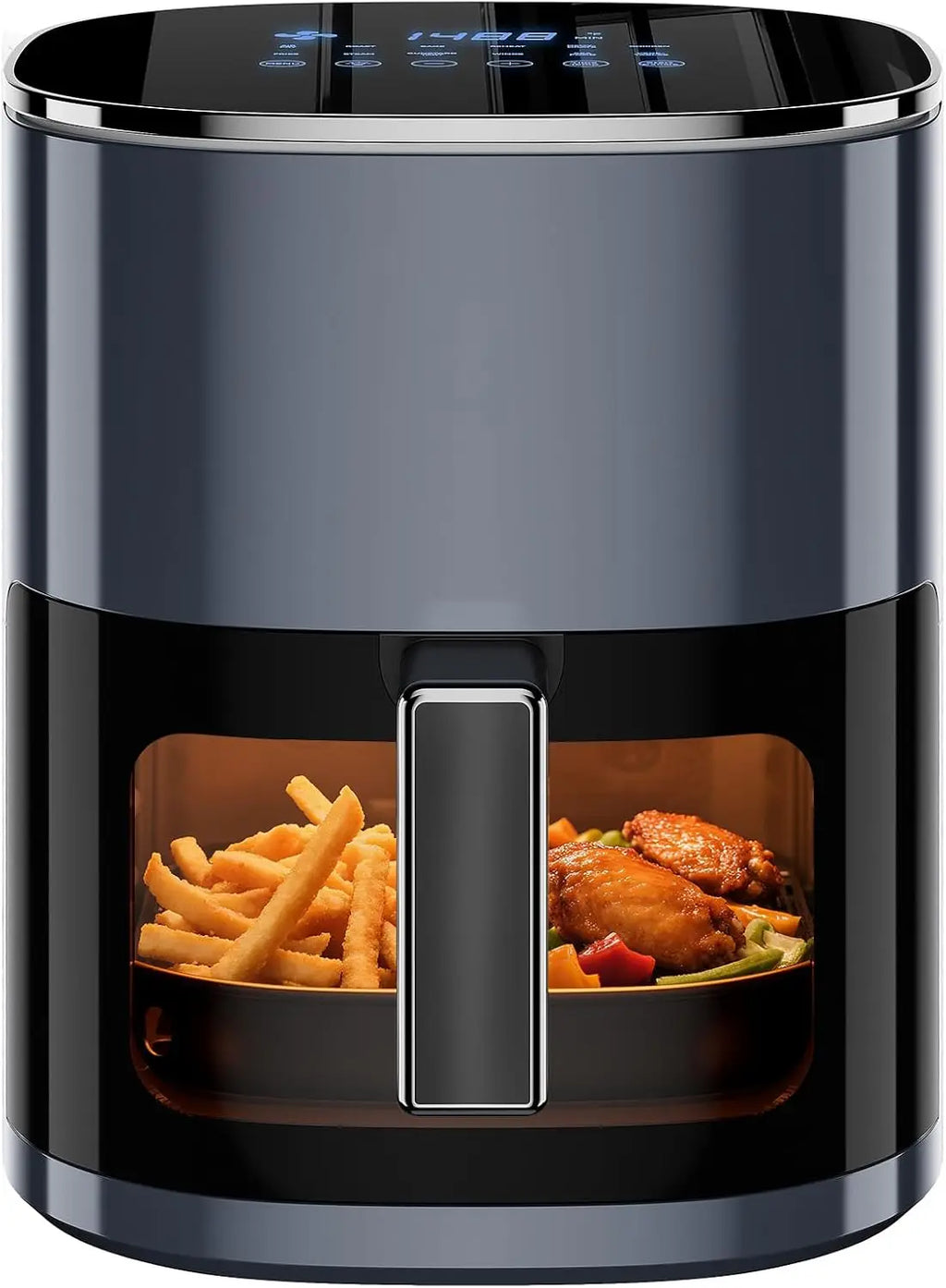 12-in-1 Air Fryer 6.34 Qt, Digital Preset Airfryer with Visible Window, Nonstick and Dishwasher-Safe Basket,Air Fry,Fries,1700W